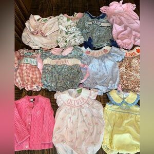 Olivia Monogrammed Smocked lot size 6-12 months